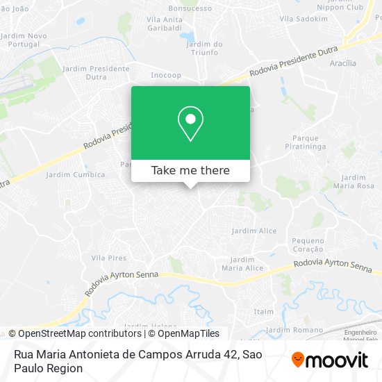 Mapa Rua Maria Antonieta de Campos Arruda 42