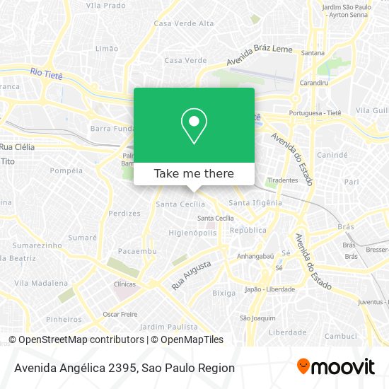 Mapa Avenida Angélica 2395