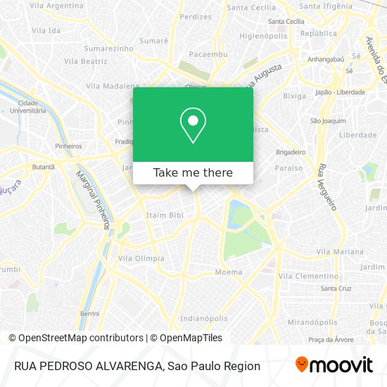 RUA PEDROSO ALVARENGA map