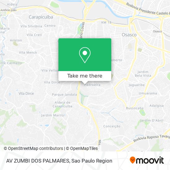 AV ZUMBI DOS PALMARES map