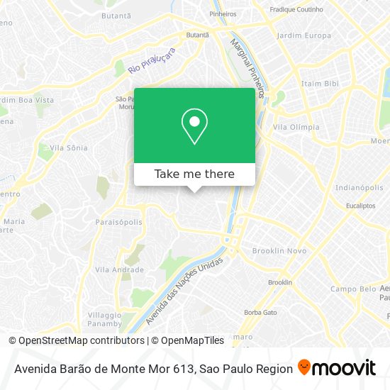 Mapa Avenida Barão de Monte Mor 613