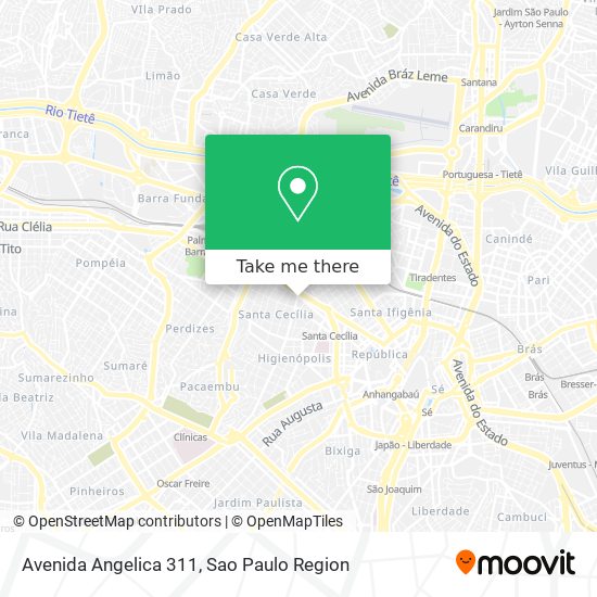 Mapa Avenida Angelica 311