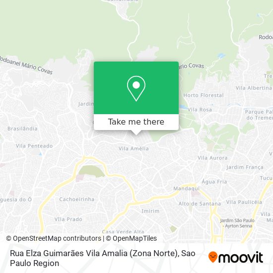 Mapa Rua Elza Guimarães   Vila Amalia (Zona Norte)