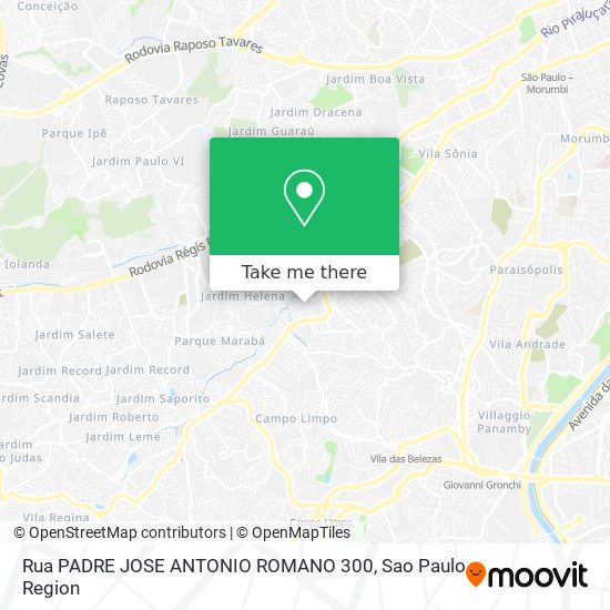 Rua PADRE JOSE ANTONIO ROMANO 300 map