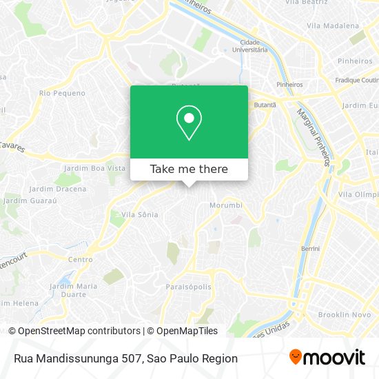 Mapa Rua Mandissununga 507