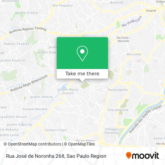 Mapa Rua José de Noronha 268