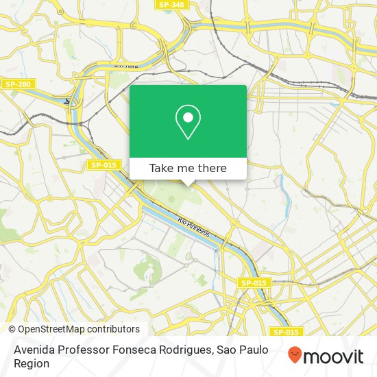 Mapa Avenida Professor Fonseca Rodrigues