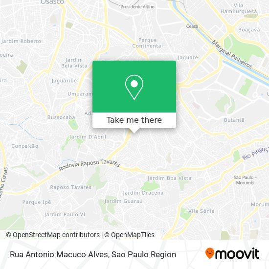 Rua Antonio  Macuco Alves map