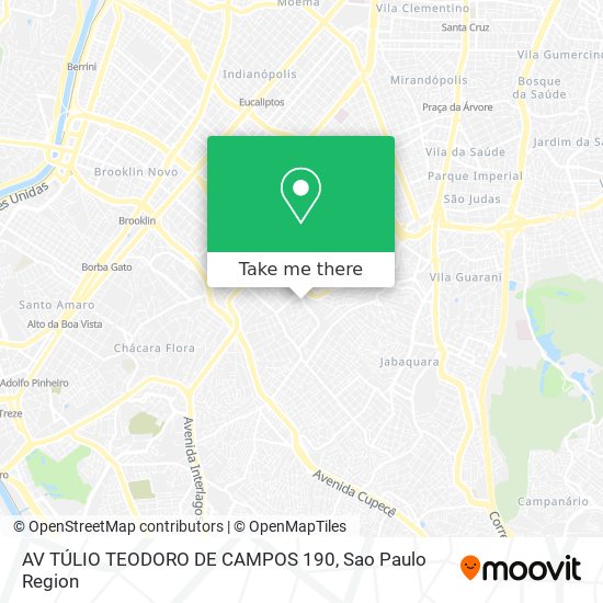 Mapa AV TÚLIO TEODORO DE CAMPOS 190