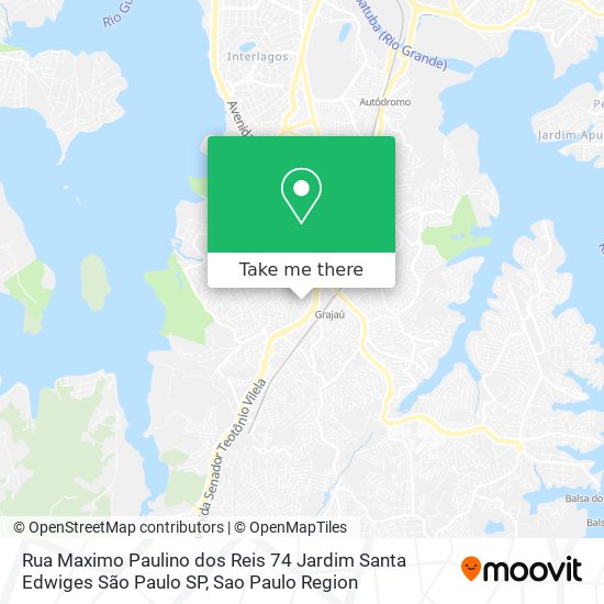 Mapa Rua Maximo Paulino dos Reis  74   Jardim Santa Edwiges   São Paulo   SP