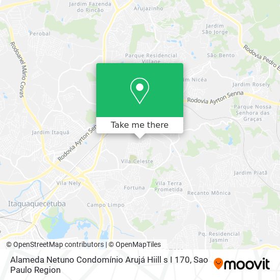 Alameda Netuno   Condomínio Arujá Hiill s I 170 map