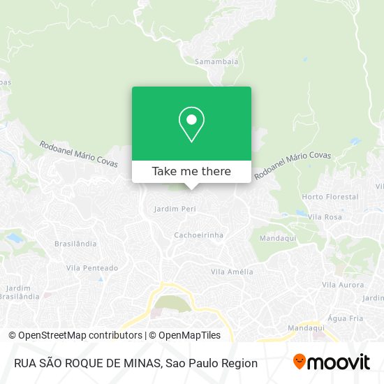 Mapa RUA SÃO ROQUE DE MINAS