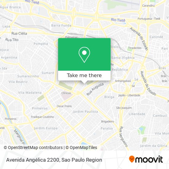 Avenida Angélica 2200 map