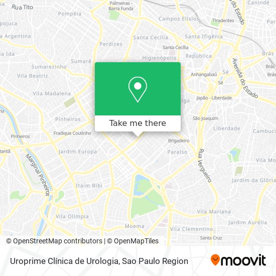 Uroprime Clínica de Urologia map