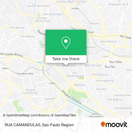 RUA CAMANDULAS map