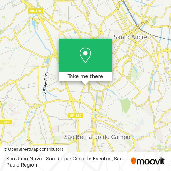 Mapa Sao Joao Novo - Sao Roque Casa de Eventos