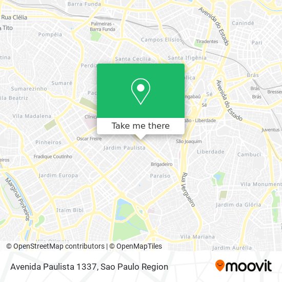 Mapa Avenida Paulista 1337