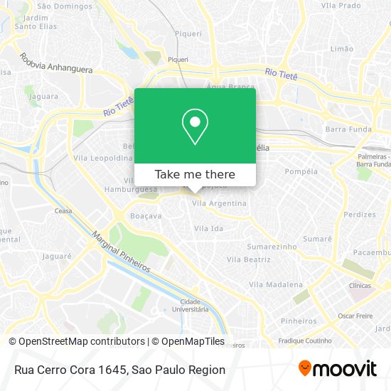 Rua Cerro Cora 1645 map