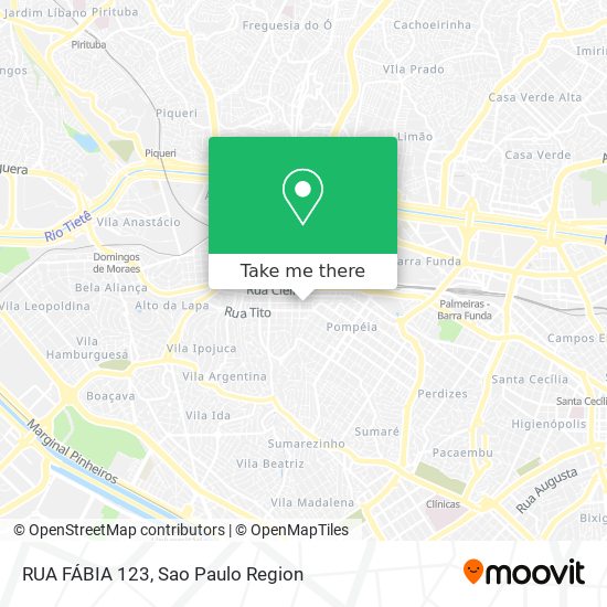 Mapa RUA FÁBIA 123