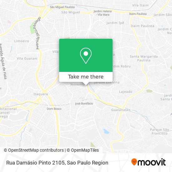 Mapa Rua Damásio Pinto 2105