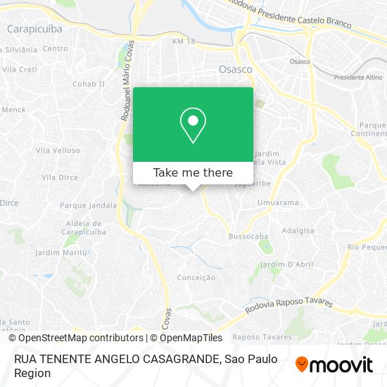 RUA TENENTE ANGELO CASAGRANDE map