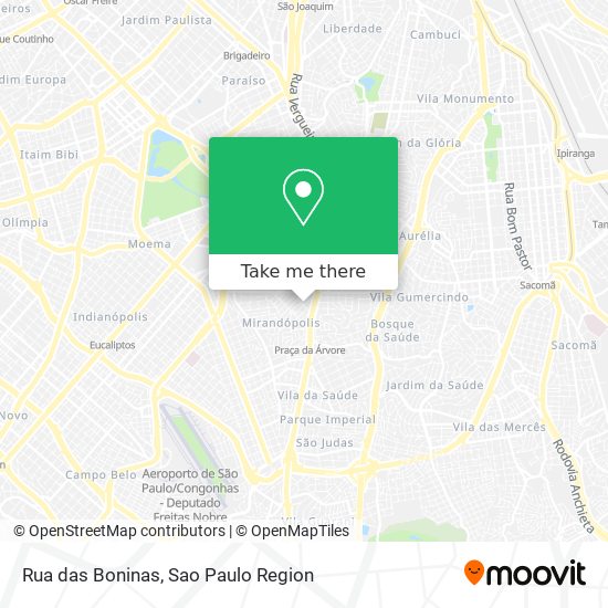 Rua das Boninas map