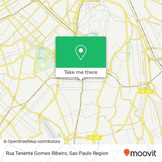 Mapa Rua Tenente Gomes Ribeiro