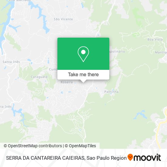 Mapa SERRA DA CANTAREIRA CAIEIRAS