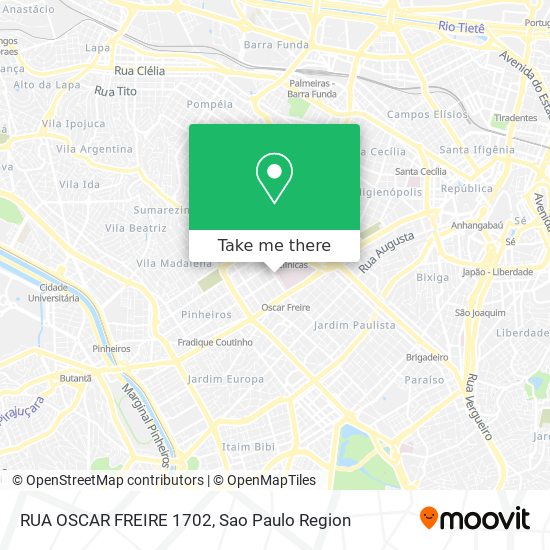 RUA OSCAR FREIRE 1702 map