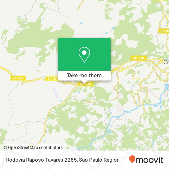 Mapa Rodovia Raposo Tavares 2285