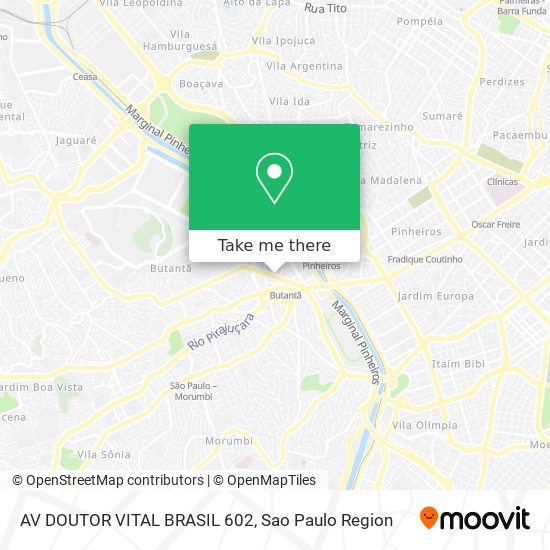 Mapa AV DOUTOR VITAL BRASIL 602