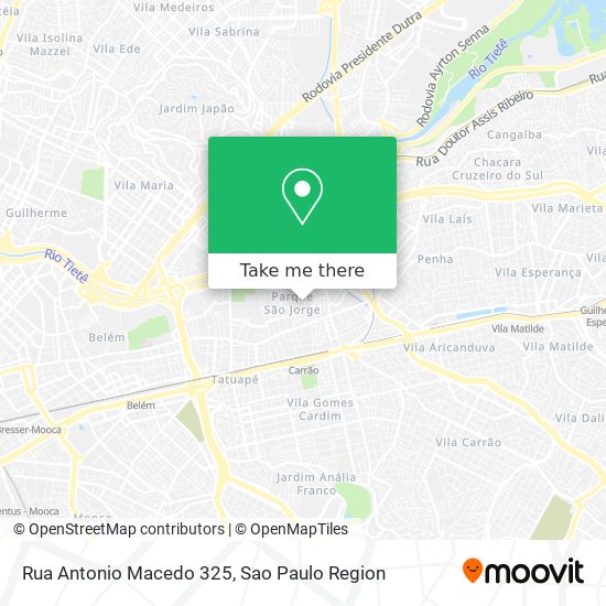 Rua Antonio Macedo 325 map