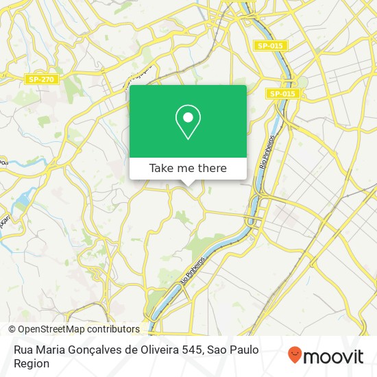 Mapa Rua Maria Gonçalves de Oliveira 545