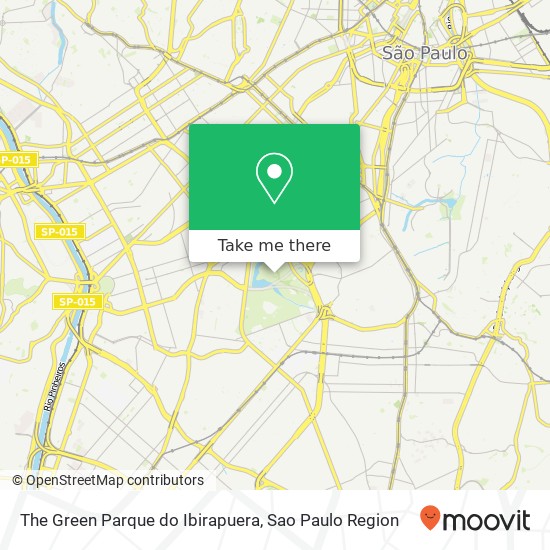 Mapa The Green Parque do Ibirapuera