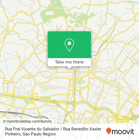 Mapa Rua Frei Vicente do Salvador / Rua Benedito Xavier Pinheiro