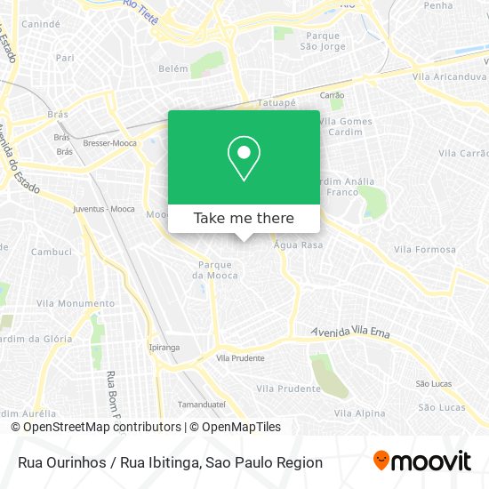 Mapa Rua Ourinhos / Rua Ibitinga