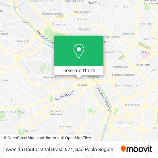 Mapa Avenida Doutor Vital Brasil 671