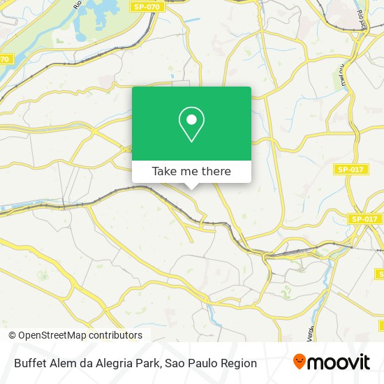 Mapa Buffet Alem da Alegria Park