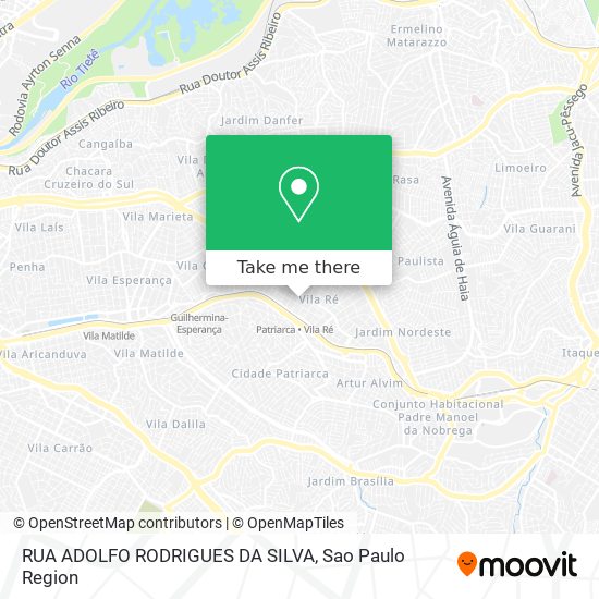 Mapa RUA ADOLFO RODRIGUES DA SILVA