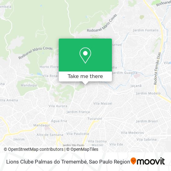 Lions Clube Palmas do Tremembé map