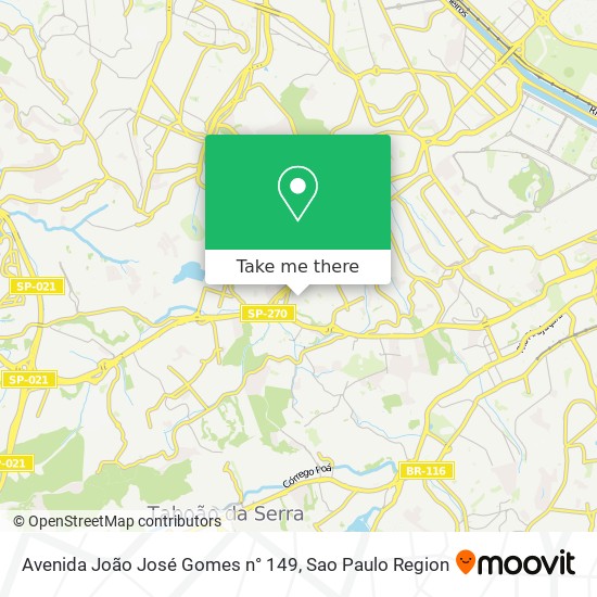 Mapa Avenida João José Gomes  n° 149