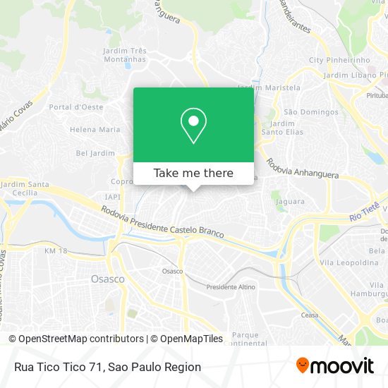 Rua Tico Tico 71 map