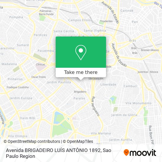 Avenida BRIGADEIRO LUÍS ANTÔNIO 1892 map