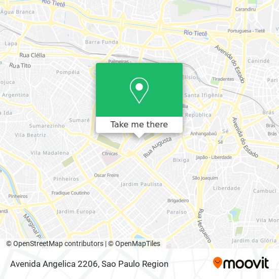 Mapa Avenida Angelica 2206