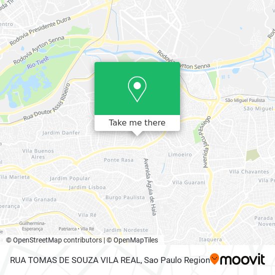 RUA  TOMAS DE SOUZA VILA REAL map