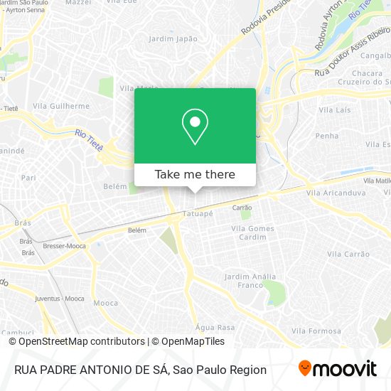 RUA  PADRE ANTONIO DE SÁ map