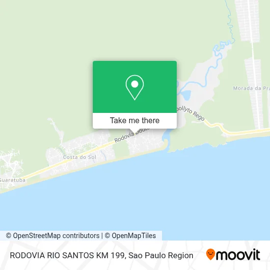 RODOVIA RIO SANTOS KM 199 map