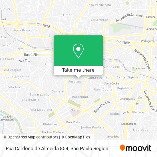 Mapa Rua Cardoso de Almeida 854