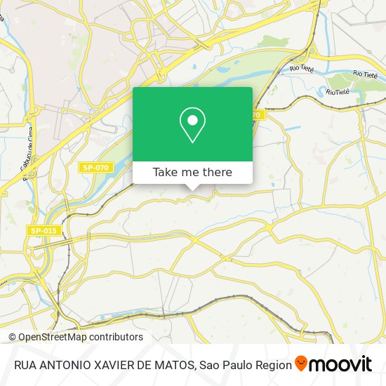 RUA ANTONIO XAVIER DE MATOS map