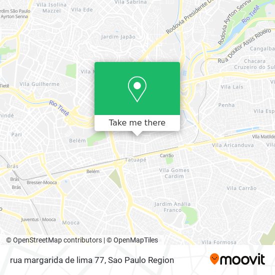Mapa rua margarida de lima 77